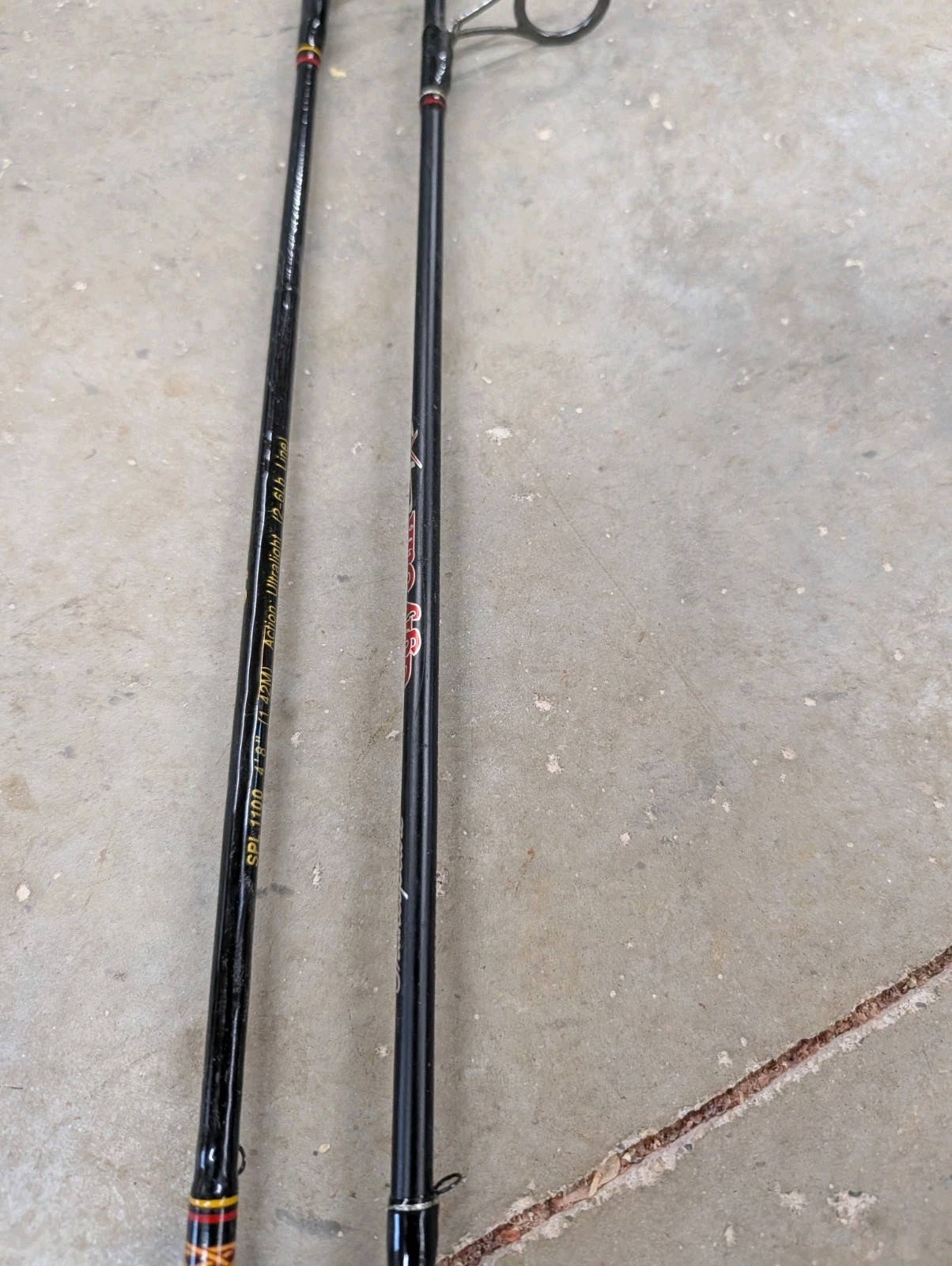 Lot of 2 Shakespeare Ugly Stiks. 5’0 UL GX2 & SPL 1100 4’8″ UL Rods Both 1 Piece