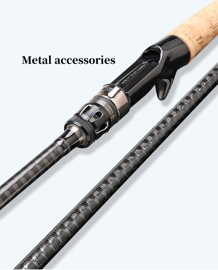 Fishing Rod 1.8M Spinning Casting Carbon Fiber Pole Lure Fishing Rod 2 sections