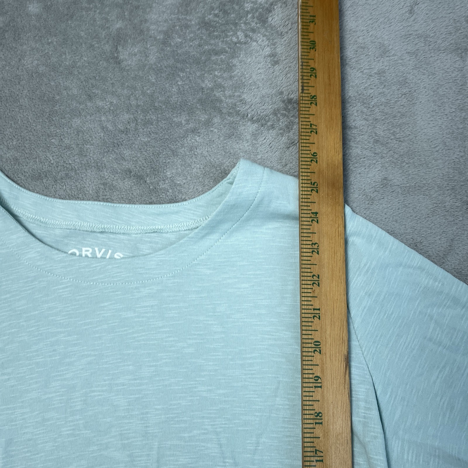 Orvis Women’s L Blouse Green Pima Cotton e0858