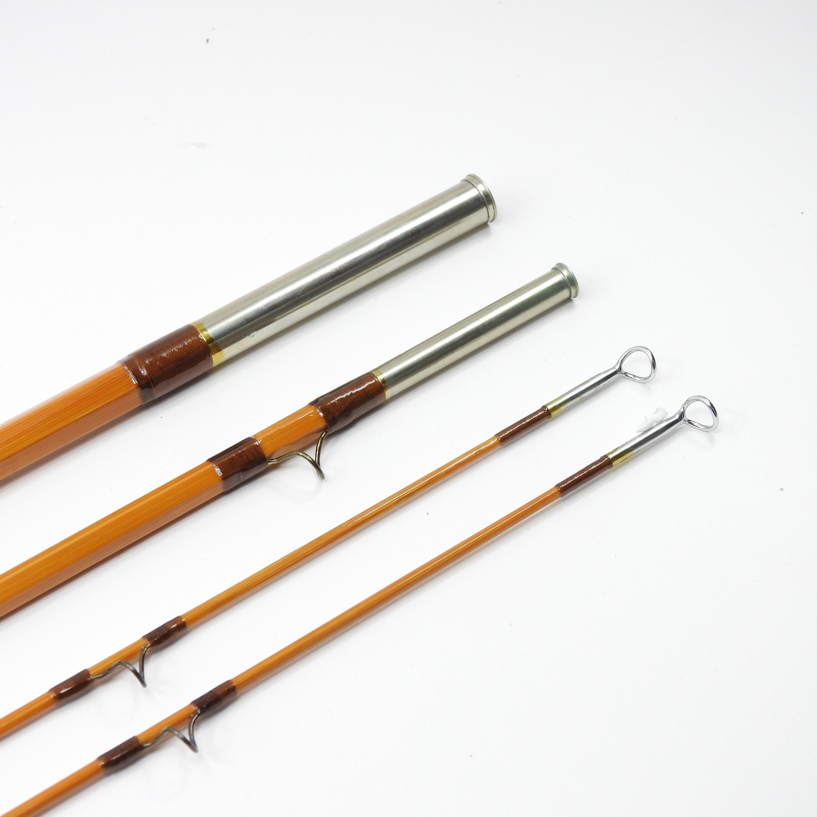 Vintage Refinished Bamboo Fly Fishing Rod. 9’ 6”. 8-9wt. W/ Sock.