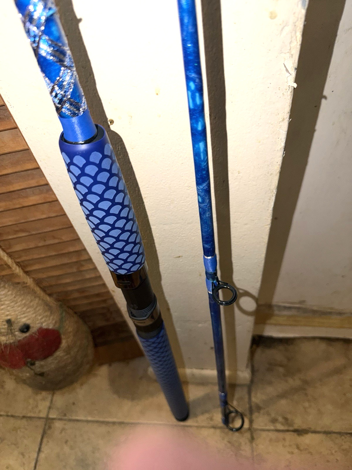 CUSTOM SURF PIER OR JETTY ROD 10 FT 20-40 LB SEA BLUE SPARKLE NEW