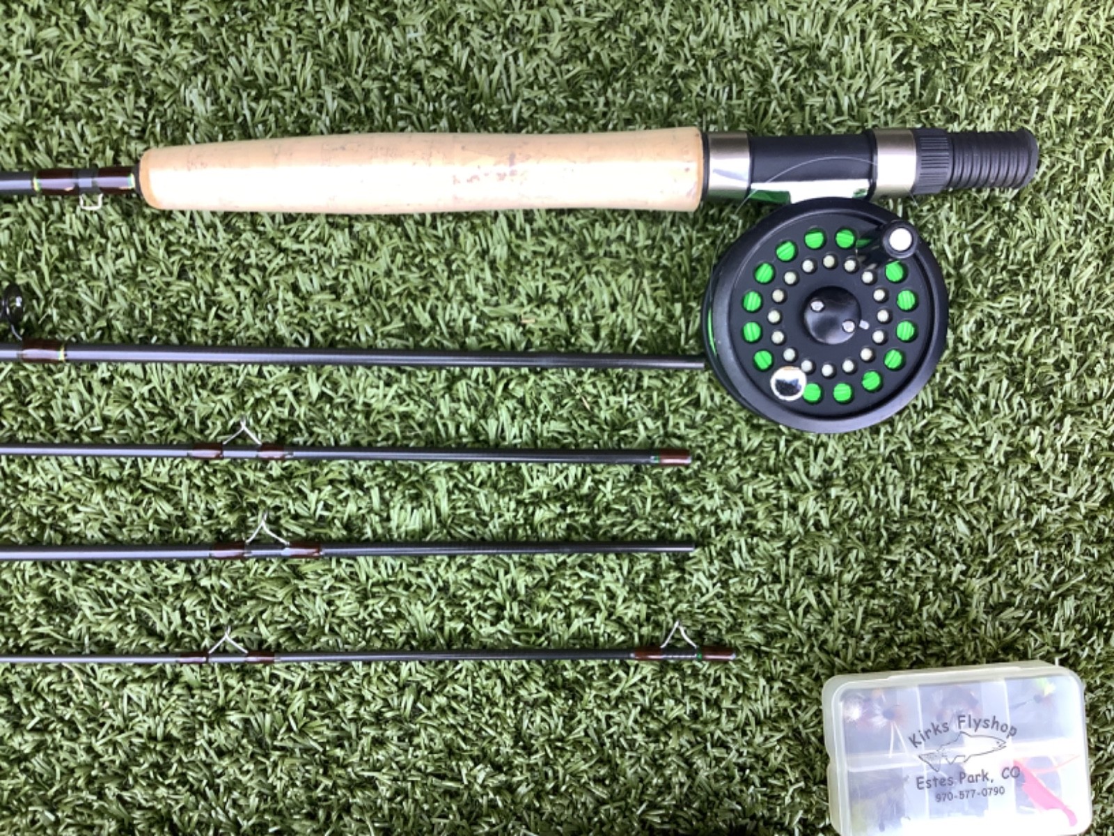 White River Fly Rod Graphite “Indian Point” 8’6″ #5 Reel, Travel Case & Flies