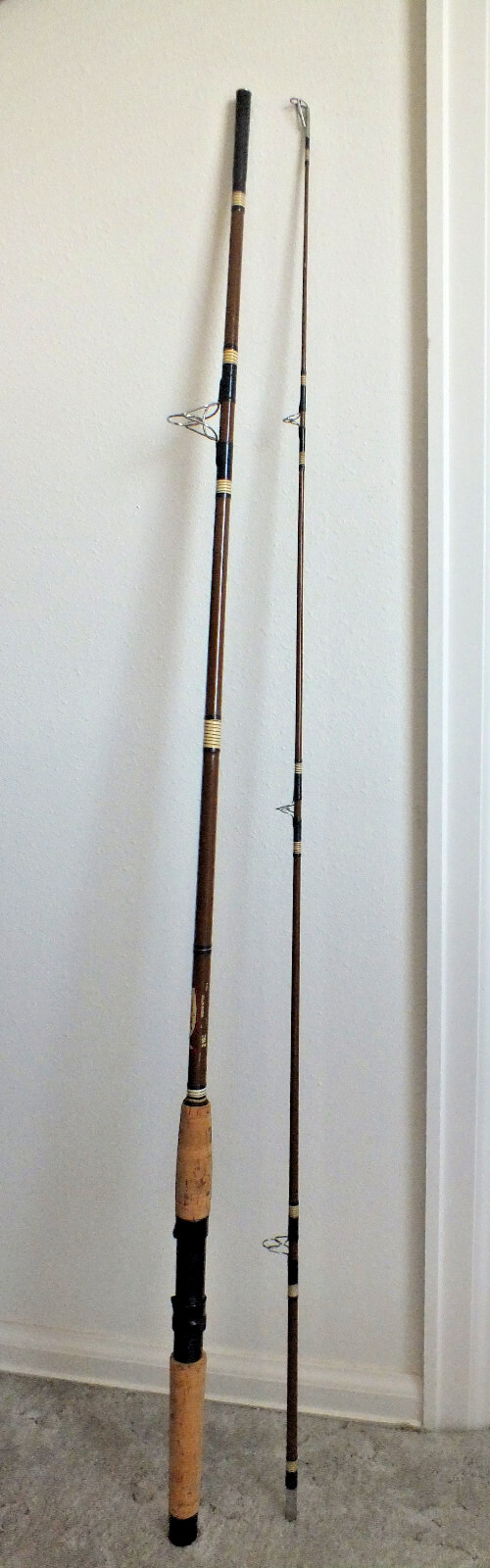 garcia conolon fishing rod 2452 med action spinning rod 2 piece 7′ ft live fiber