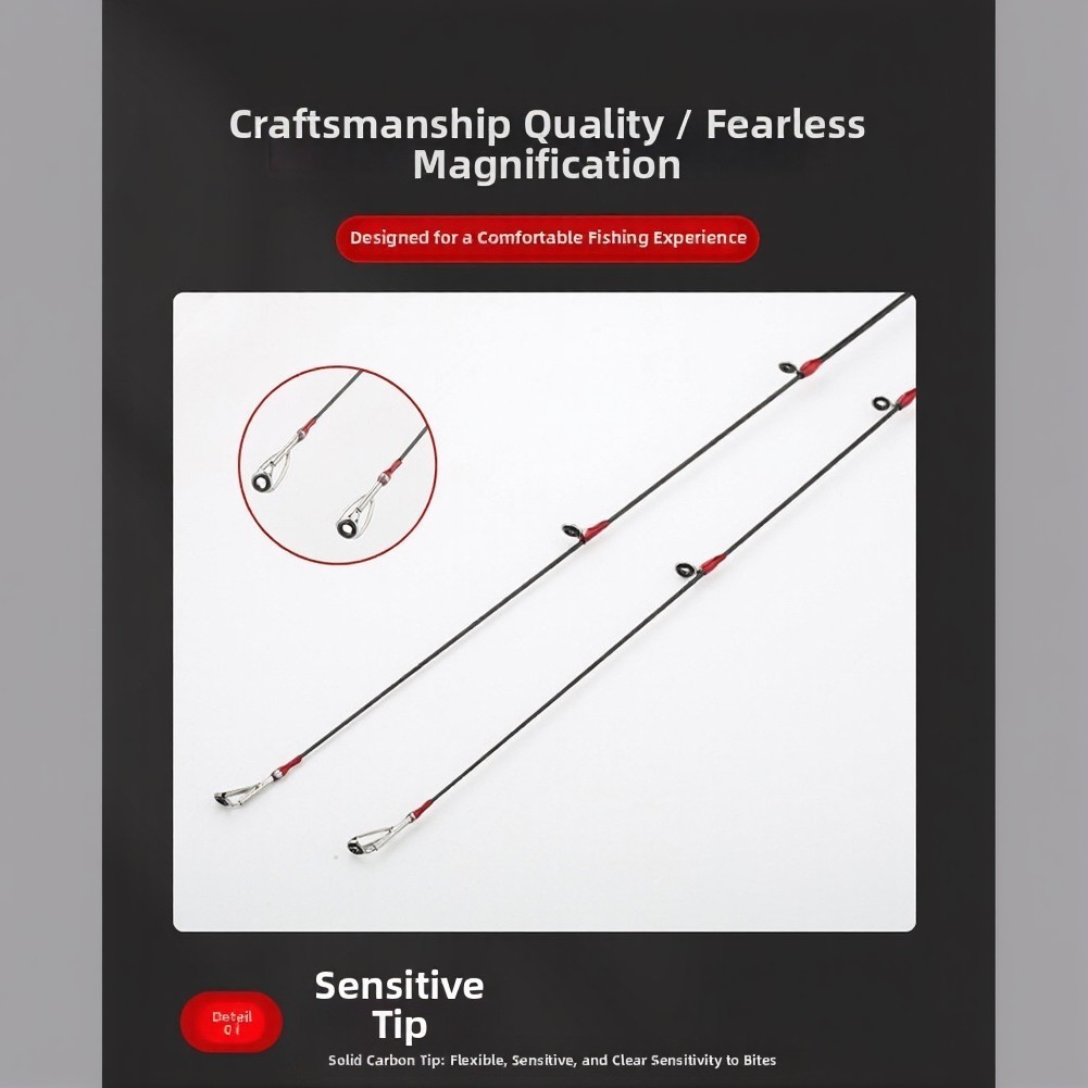 Ultralight 8-Section Carbon Rod 1.68/1.8m Shrink to 27cm Fishing Rod 2-8g
