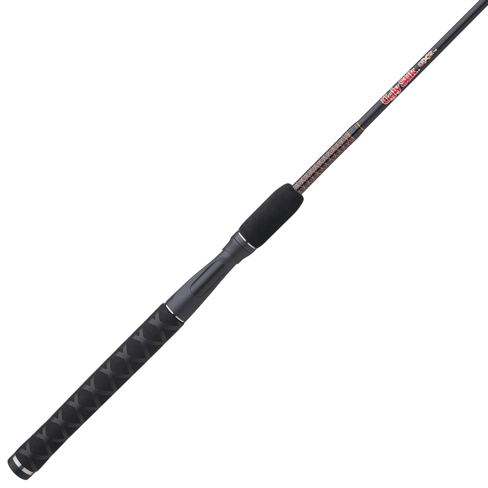 Ugly Stik GX2 6’6 Light Fishing Rod Black Red 2pc Durable Construction