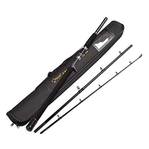 Portable Saltwater Offshore Heavy 3-Piece Travel Graphite Baitcasting Fishing