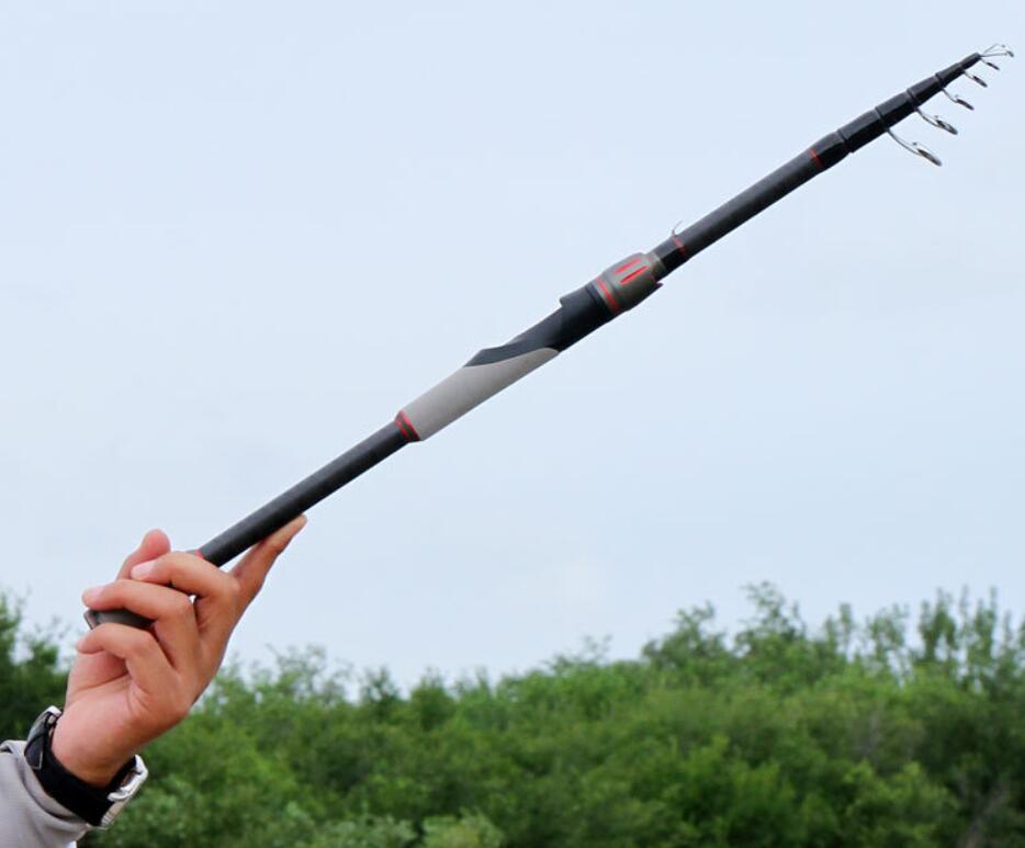 Portable Telescopic Rod Spinning Carbon Fishing Rods Casting 1.8m-3m Poles Trout
