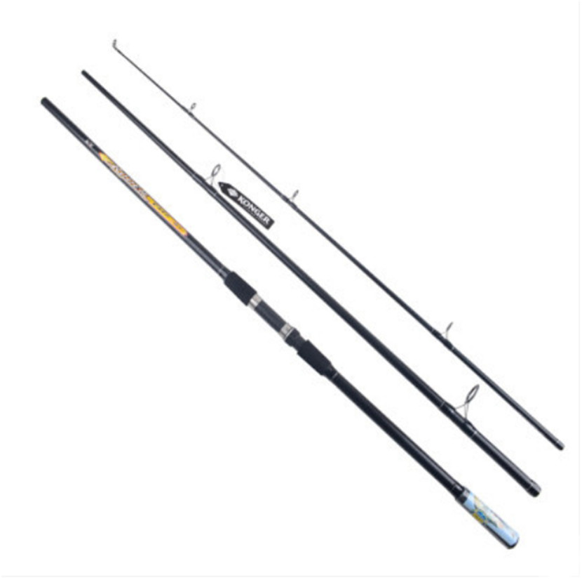 High Strength Carbon Fibre 3 Sections Surf Rods Casting Weight:100-300g