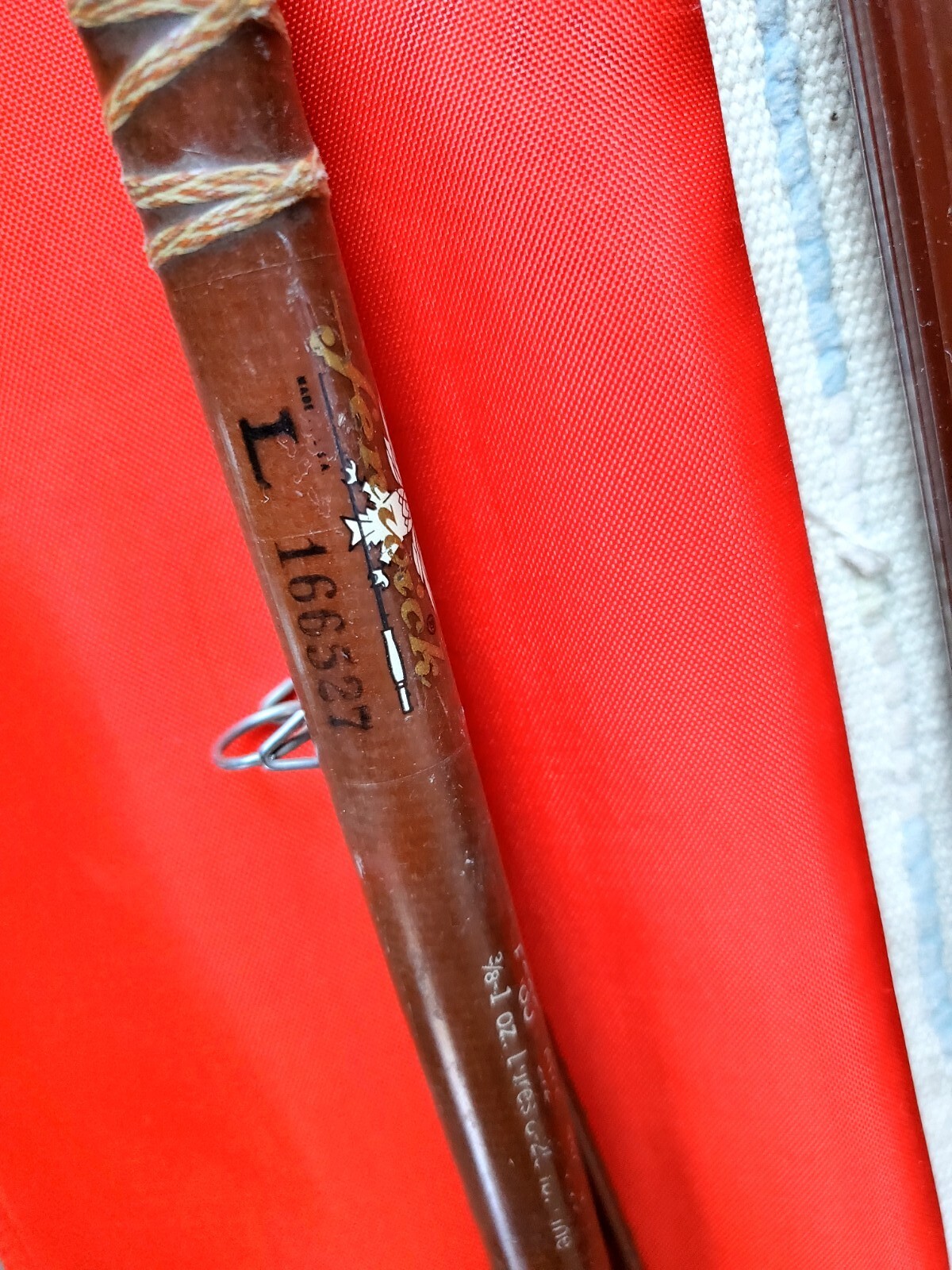 Vtg Fenwick FS85 2pc Fiberglass Spinning Rod 8’5″ 8-20LB w/original sock & tube
