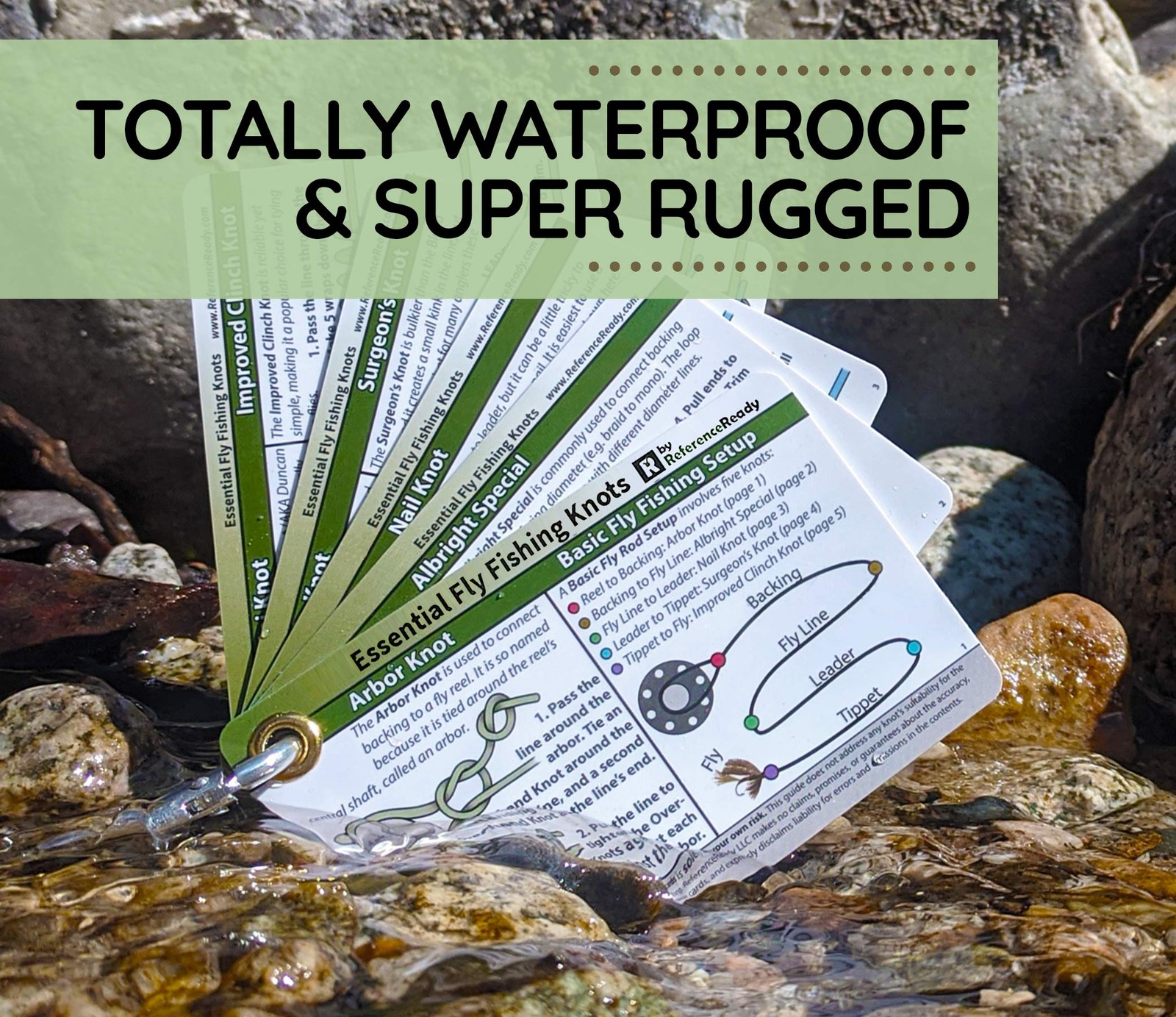 Fly Fishing Knot Cards – Waterproof Guide to 14 Essential Fly Fishing Knots -…