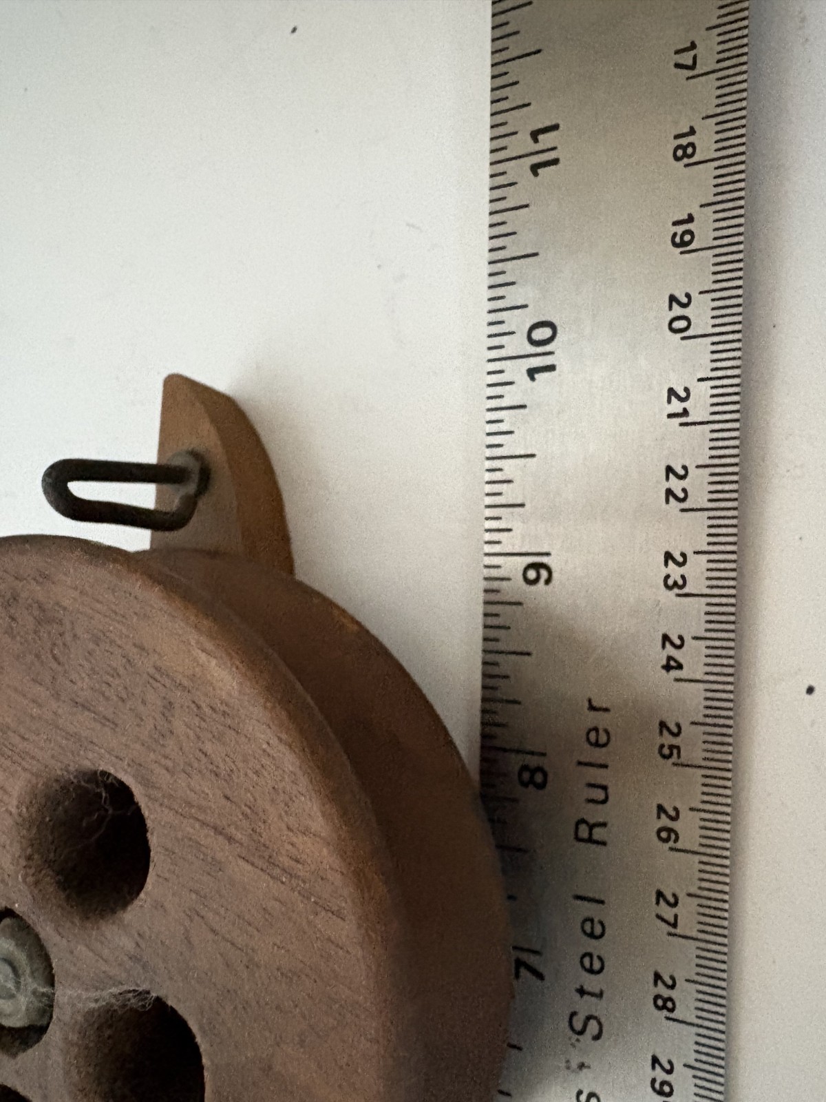 Vintage Wooden Ice Fishing Reel Drop Liner Untested