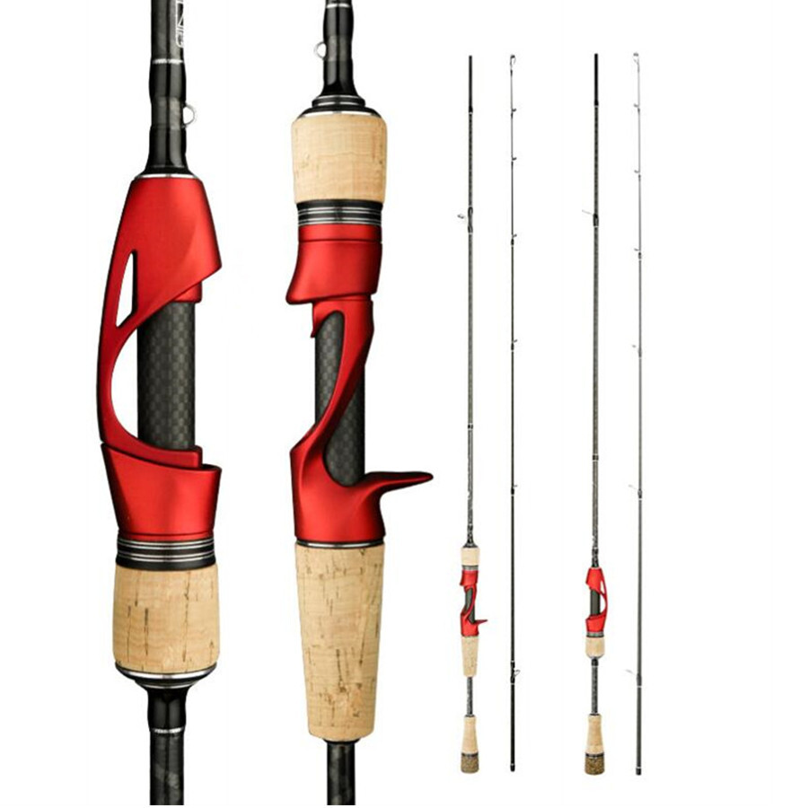 1.8M Carbon Fiber Rods Spinning Casting Fishing Rod Portable Fiber Fishing Pole