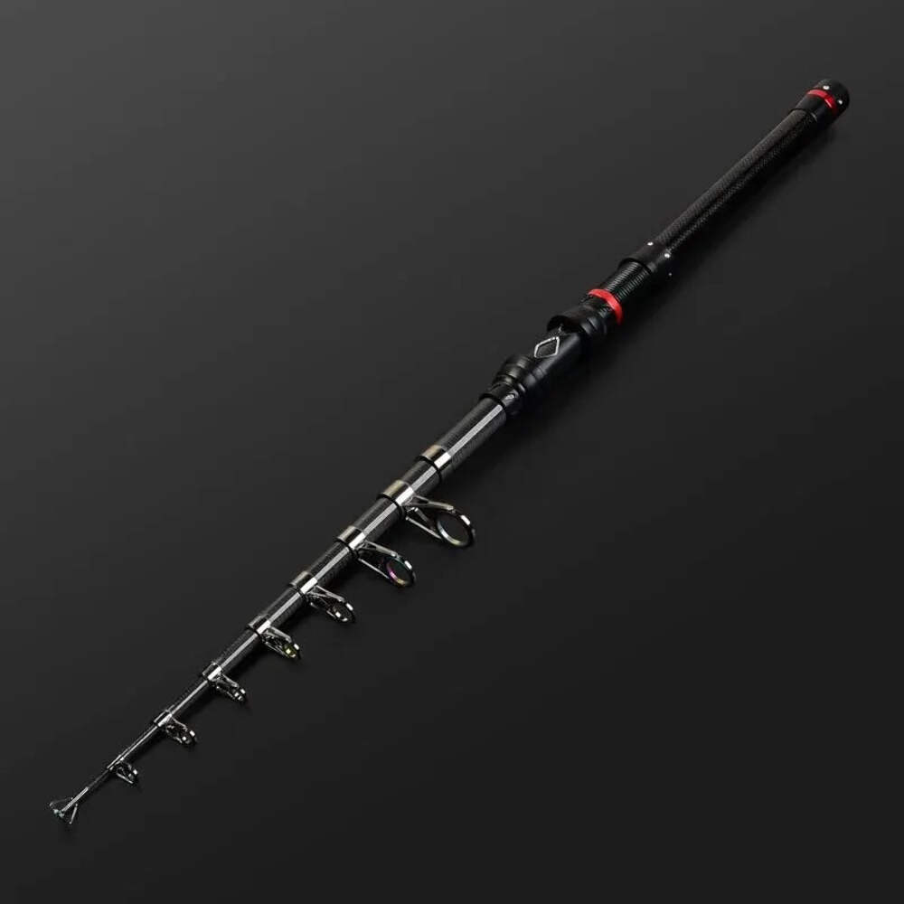 JSFUN Carbon Telescopic Rock Fishing Rod 1.8M 2.1M 2.4M 2.7M 3.0M Ultra Light Ro