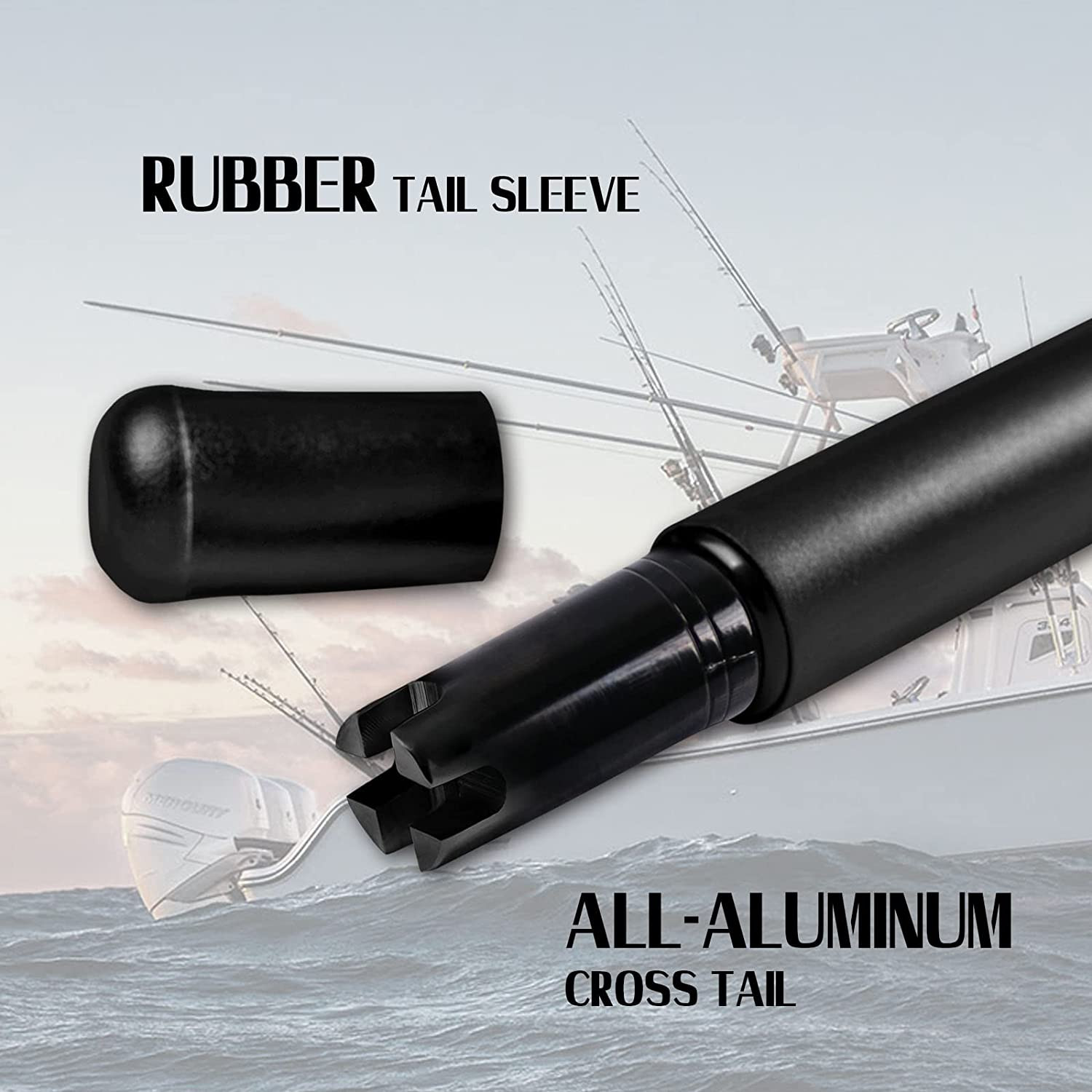 Saltwater Trolling Rod Offshore Big Game Boat Fishing Pole w Roller Guides Heavy