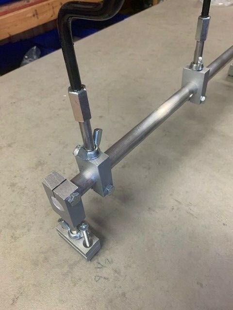 Bar for Pontoon Drill No Holes Adjust to any Angle Heavy Duty 3 -1/2 holders.