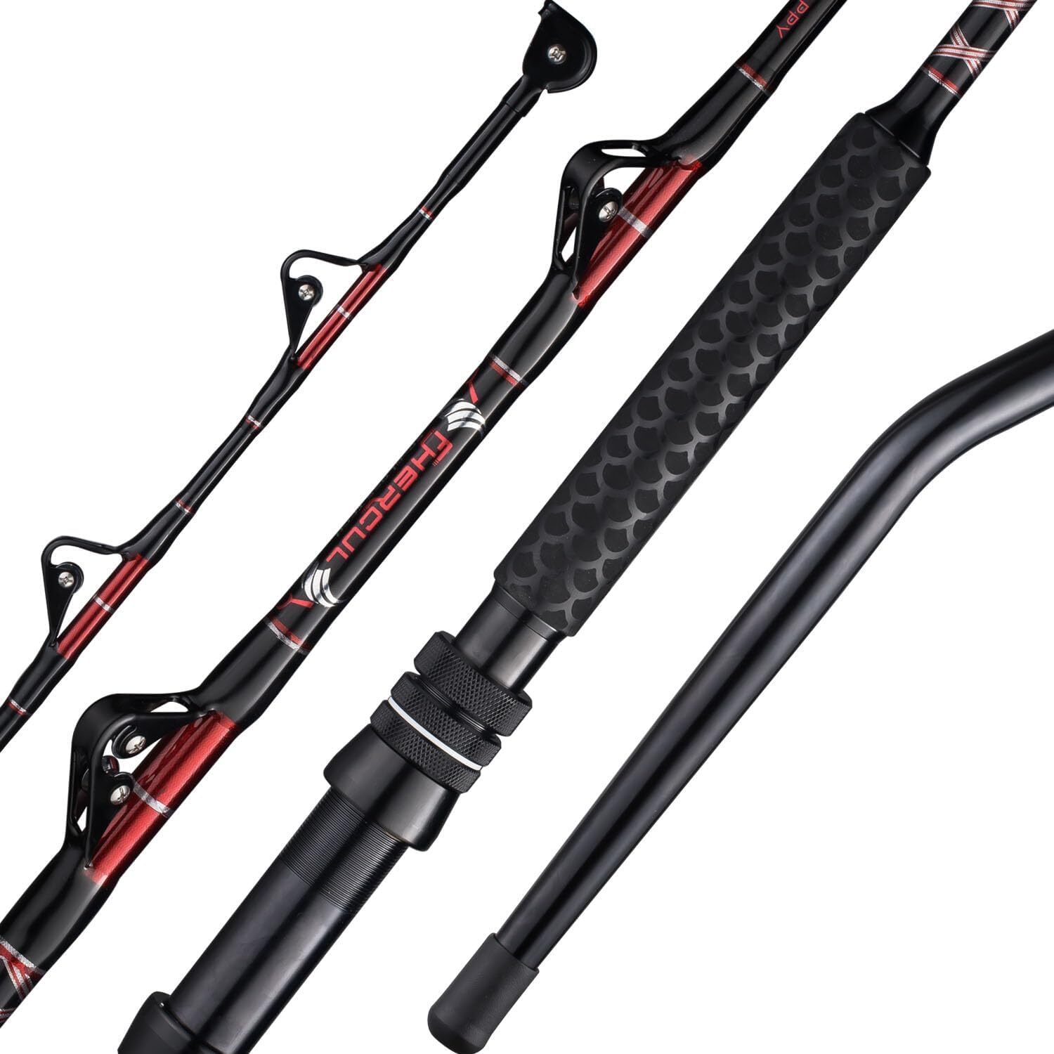 Straight/Bent Butt Trolling Rod Saltwater Offshore Fishing Pole Roller Big Game