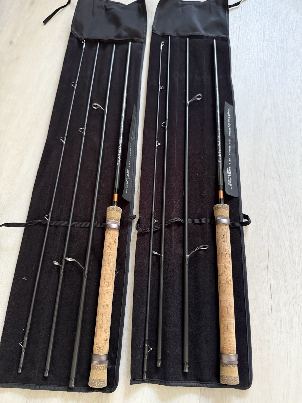 Two New Temple Fork Outfitters GTS SF802-4 8’0″ Fishing Rods (4 piece)