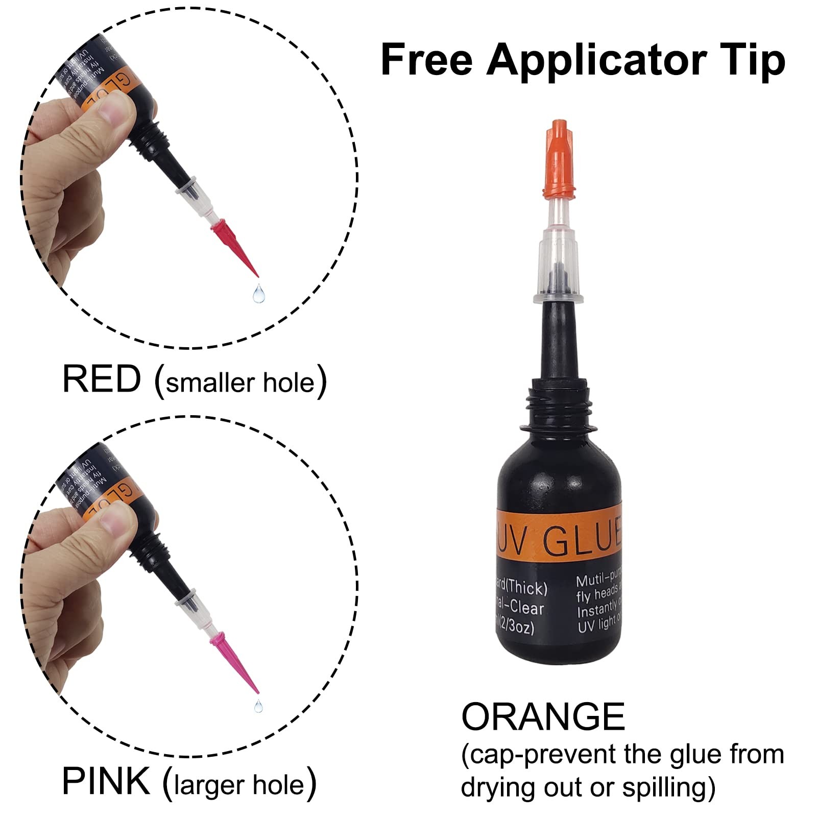 UV Clear Glue Three Glue Formula Thick,Thin and Super Flew +12 LED Power Ligh…