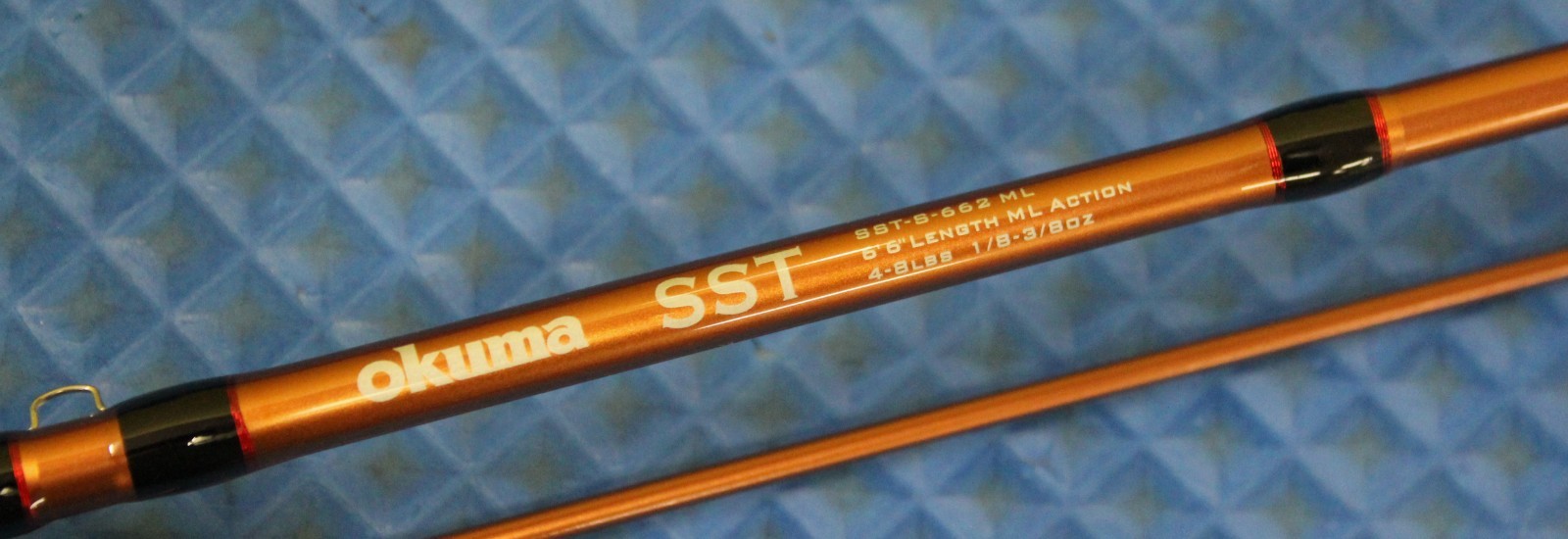 Okuma SST Cork Grip Spinning Rod 6′ 6″ 2 Piece Medium Light SST-S-662ML