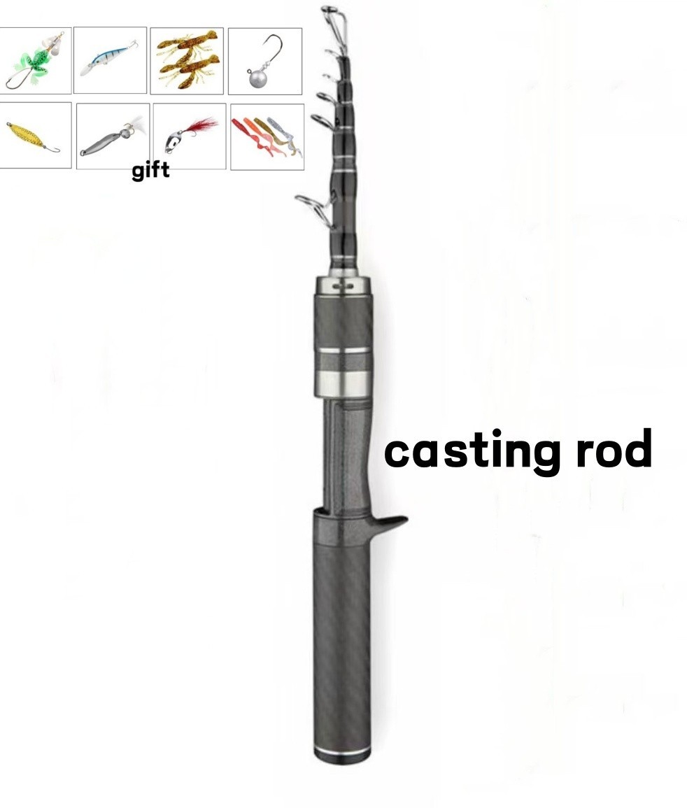 Telescopic Fishing Rods Spinning Casting Rod Carbon Fiber Rod Bass Ultra Light