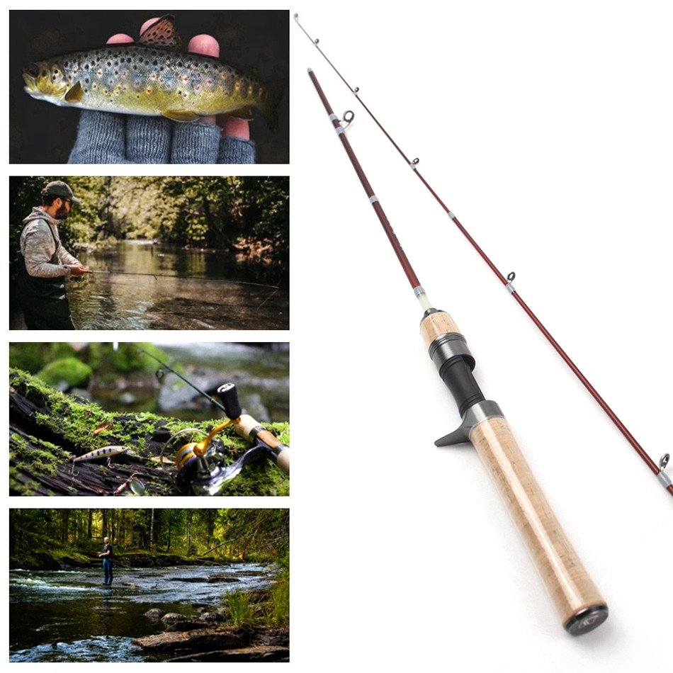 TEUCER Travel Fishing Rod 4’6” 2-5lb Ultralight Casting Spinning Rod Fast Cork