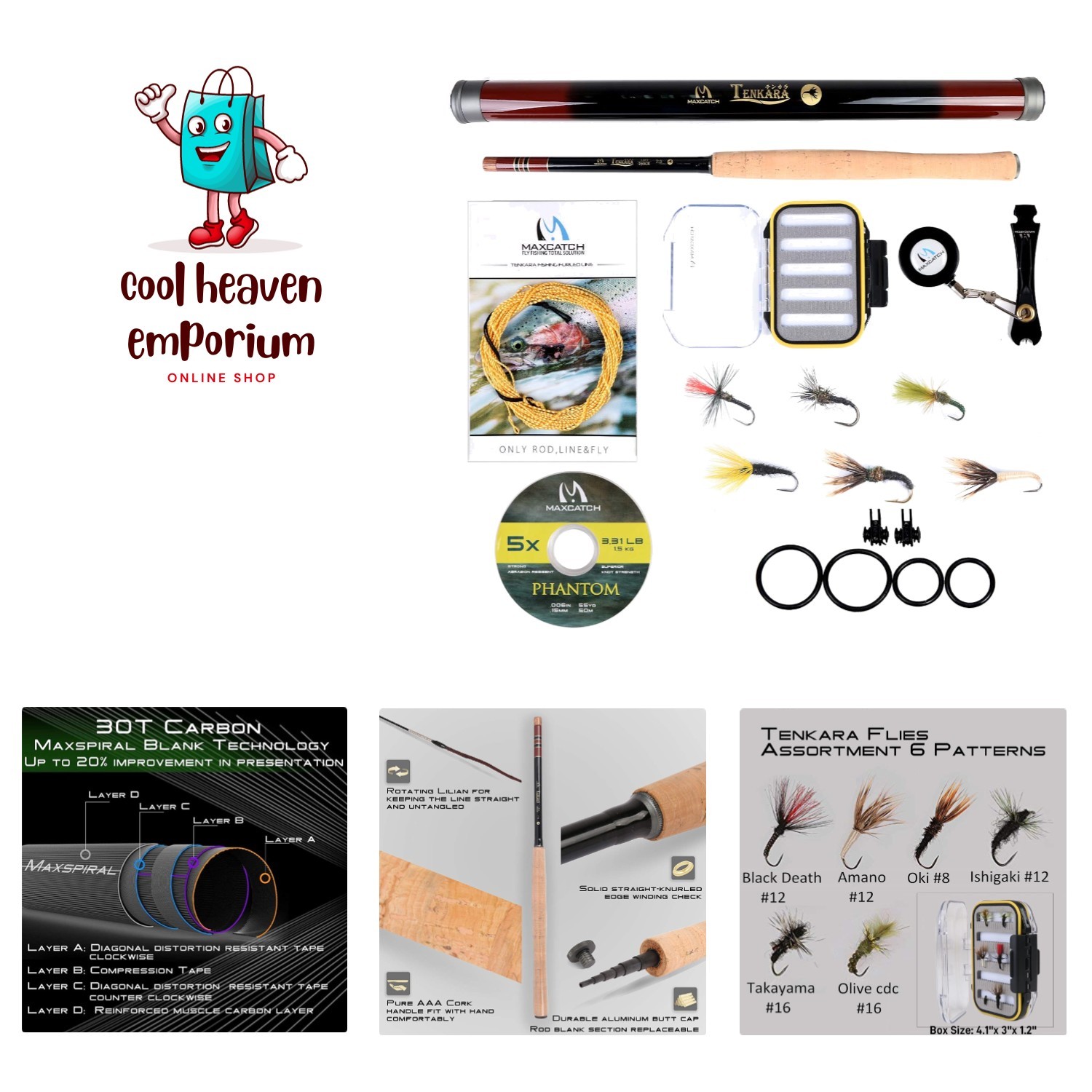 Maxcatch 12ft Fly Fishing Rod with Complete Accessories – Perfect Trout Setup