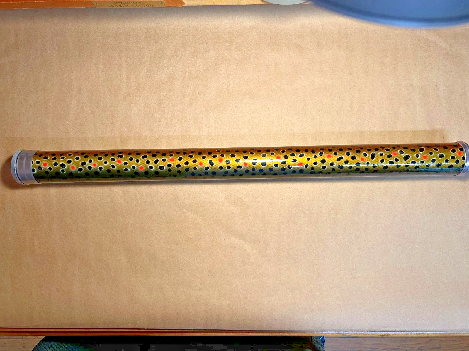 Douglas Custom Painted Fly Rod Tube- Brown Trout