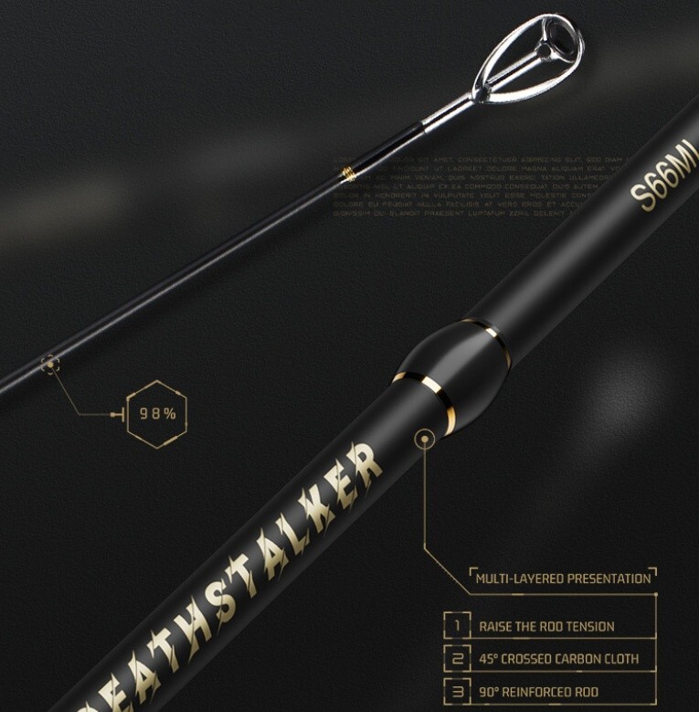 Fishing Rods 5.51FT 5.9FT Casting Spinning Rod Carbon Fiber 2 Section Lure Poles