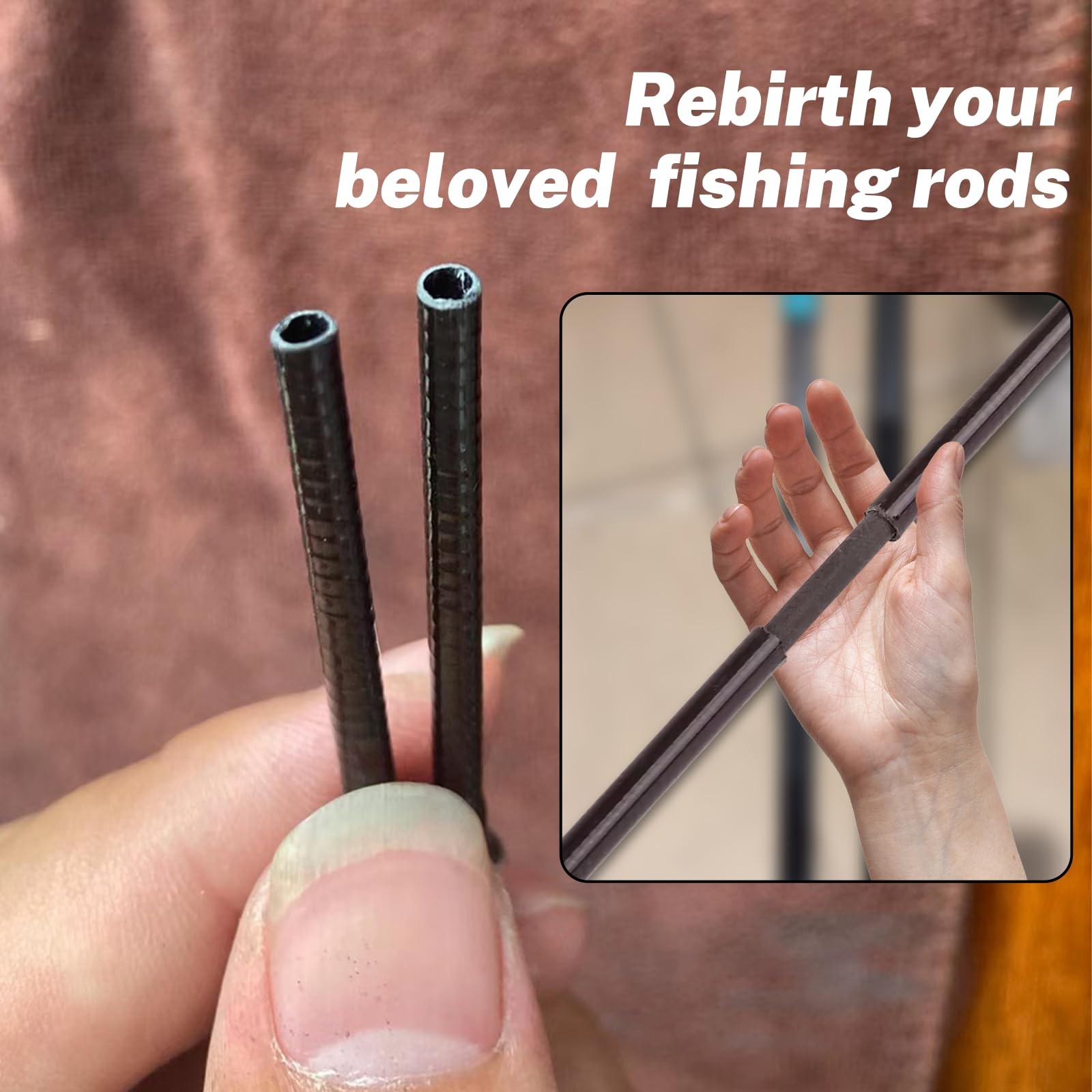 Carbon Fiber Rod Fishing Rod Sticks Repair Kit for Freshwater & Saltwater Bro…