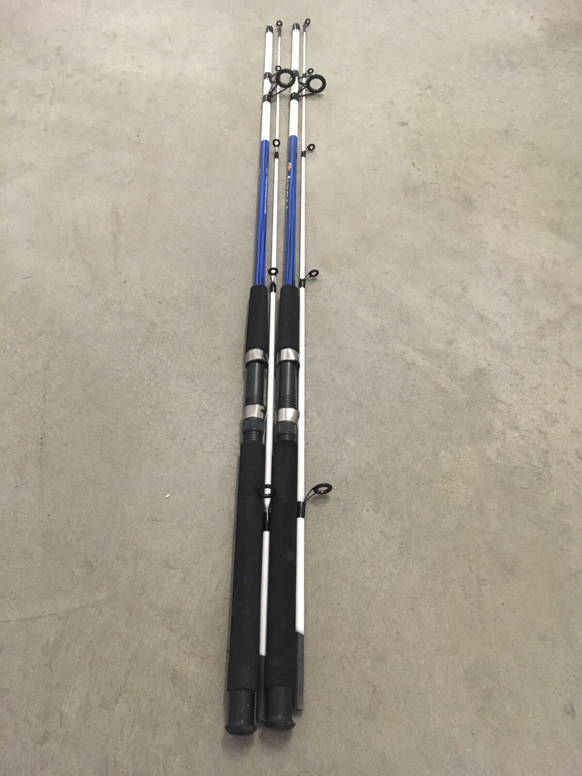 2 Shakespeare Tiger Spinning Rods 7’ Fresh/Saltwater Catfish/Trolling Med BLACK