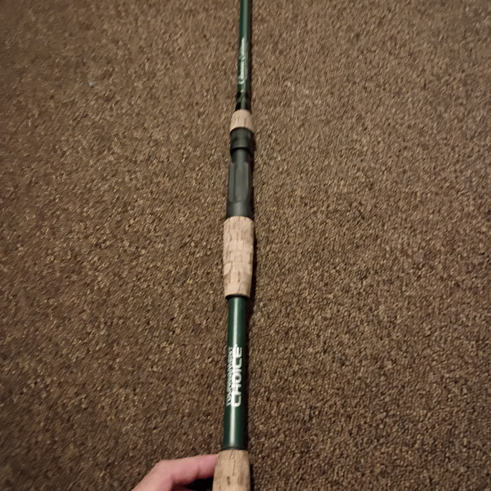 TOURNAMENT CHOICE Classic Edition 6′ 6″ Casting Rod – Green – Vintage