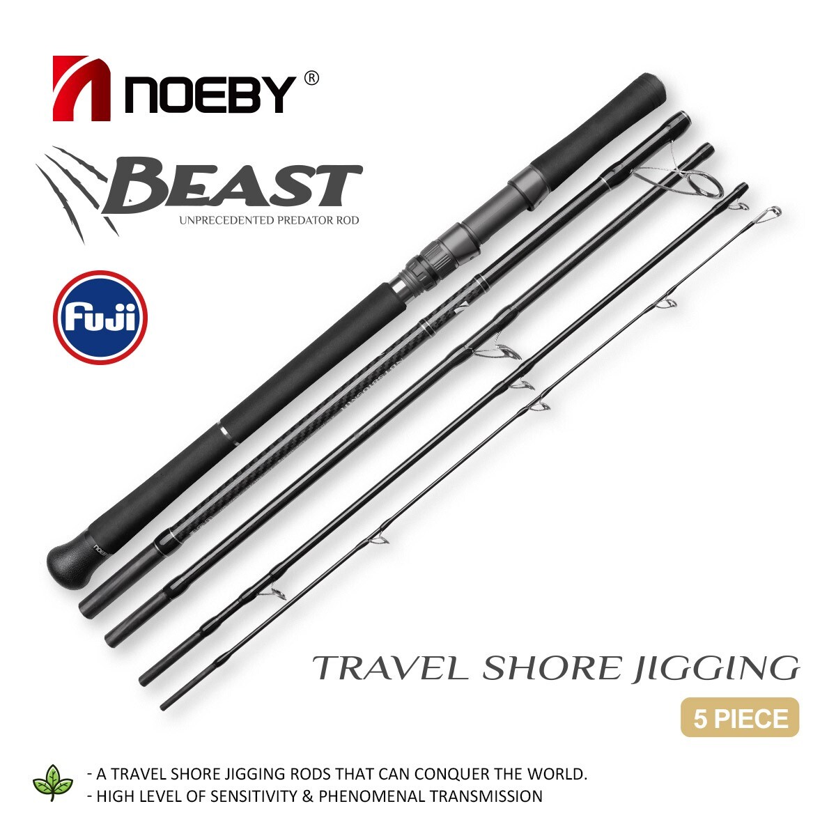 Noeby Beast Travel Shore Jigging Fishing Rod Boarding Spinning Rods 2.9m 5sec