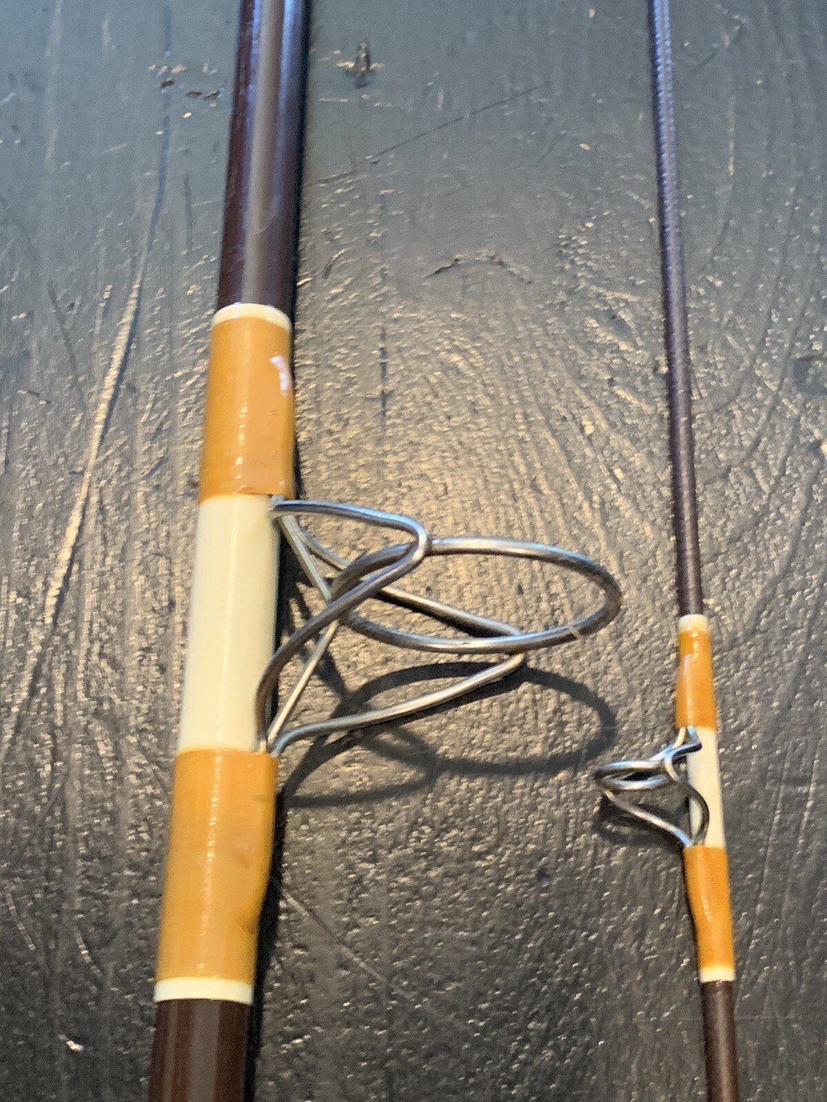 Vintage SABRE Custom Made Nypoxy SH 191 8 1/2′ Surf Spinning Rod 2 Pc RARE!!