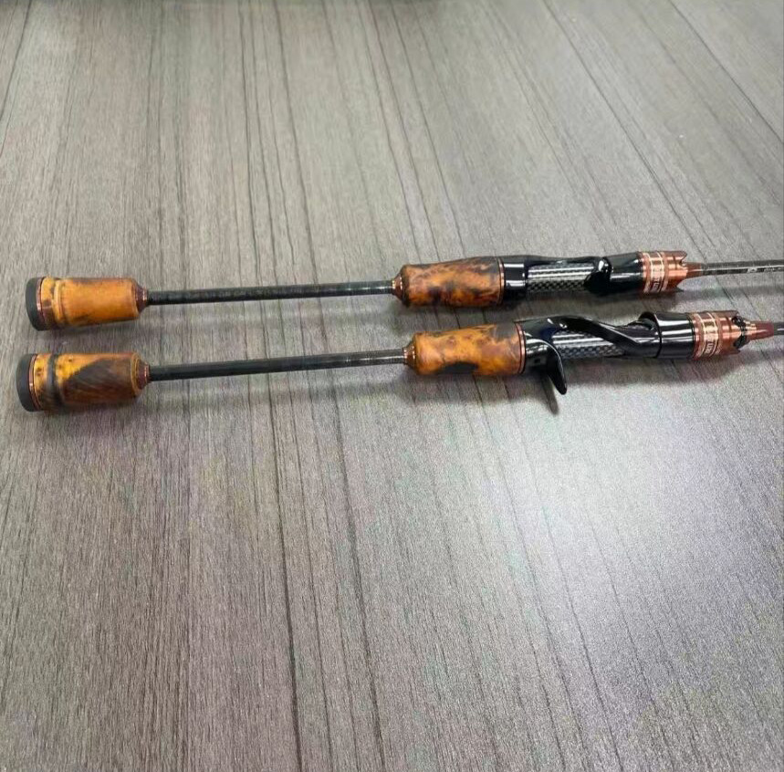Lure Fishing Rod 1.68M 1.8M Carbon Fiber Casting Spinning Travel Pole 2 Sections