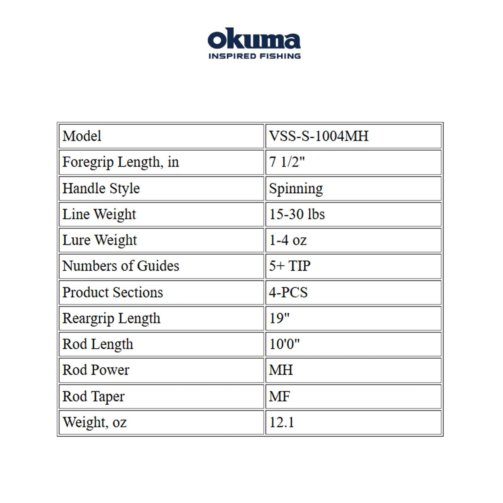 OKUMA Voyager Signature 10’0″ MH Surf Spinning Rod (VSS-S-1004MH)