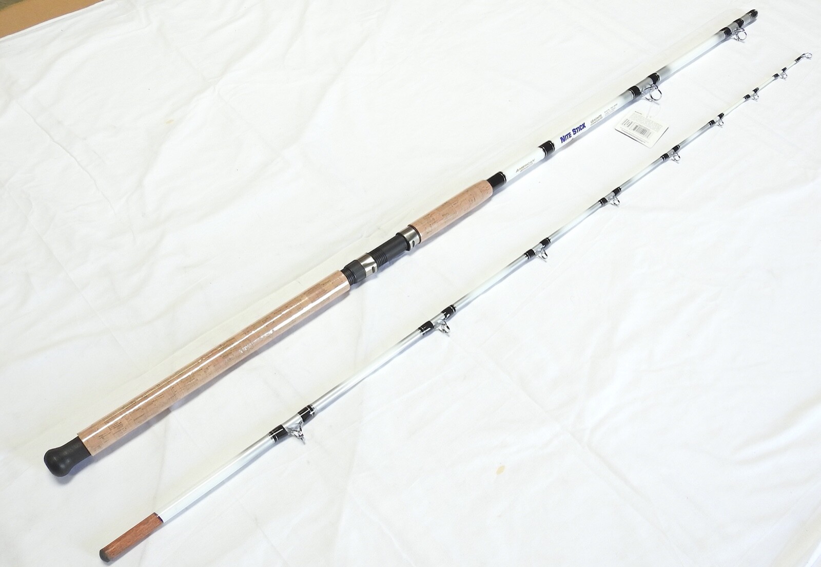Pro Catfish Casting Rod 9′ 2pc Cork Handle Glow Tip