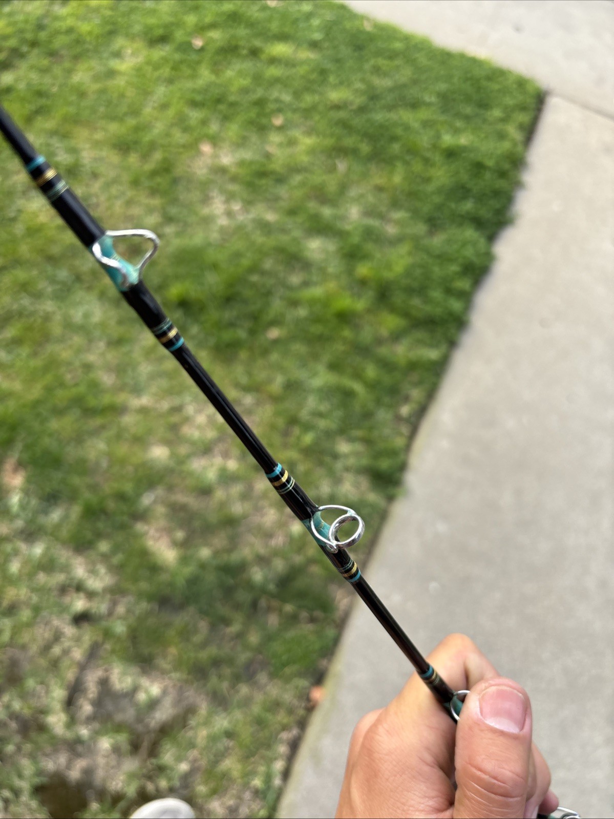 Calstar Grafighter 870L 7’ 15-30LB 1-Piece Fishing Rod USA READ 2 DAMAGED GUIDES