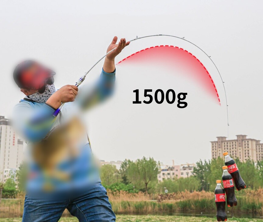 1.68m 1.8m Lure Fishing Rods Carp Carbon Fiber Rod Casting Spinning 2 Sections