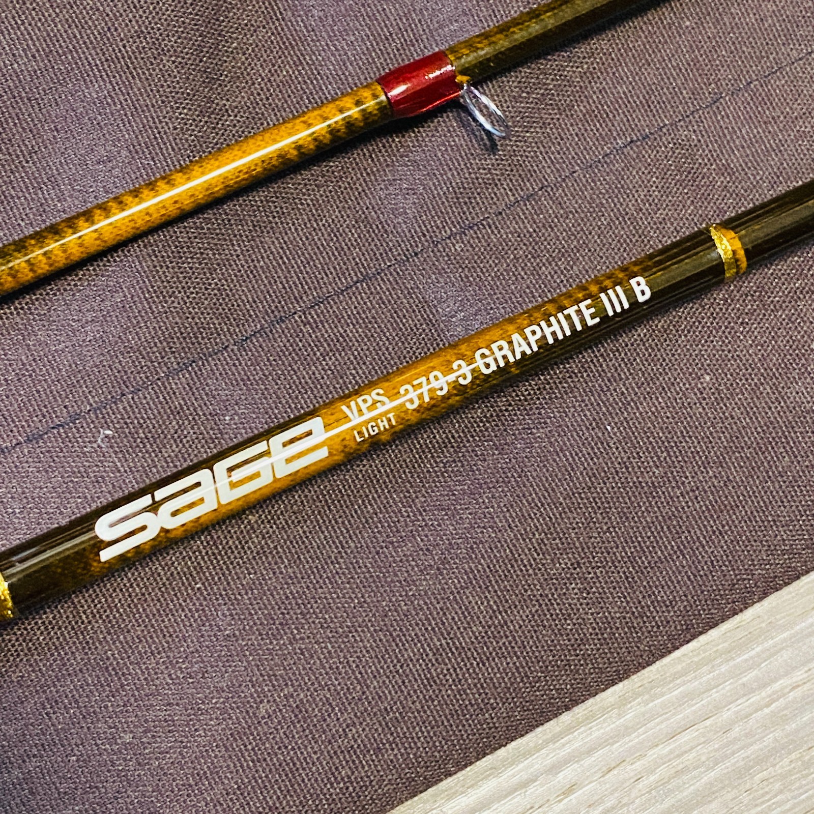 [Excellent] SAGE VPS Light 379-3 Graphite III B 3WT 7’9″ Fly rod w/sock