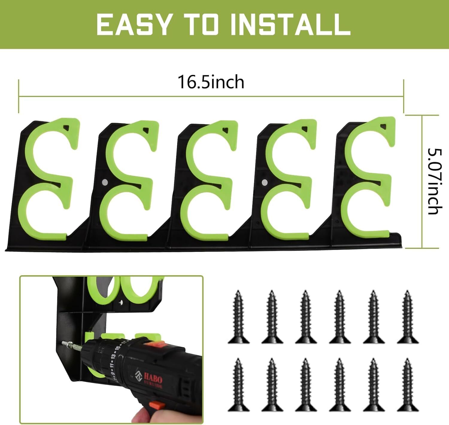 Fishing Rod Wall Rack Pole Holders Hold Up to 10 Rods,Fishing Pole Holder Garage