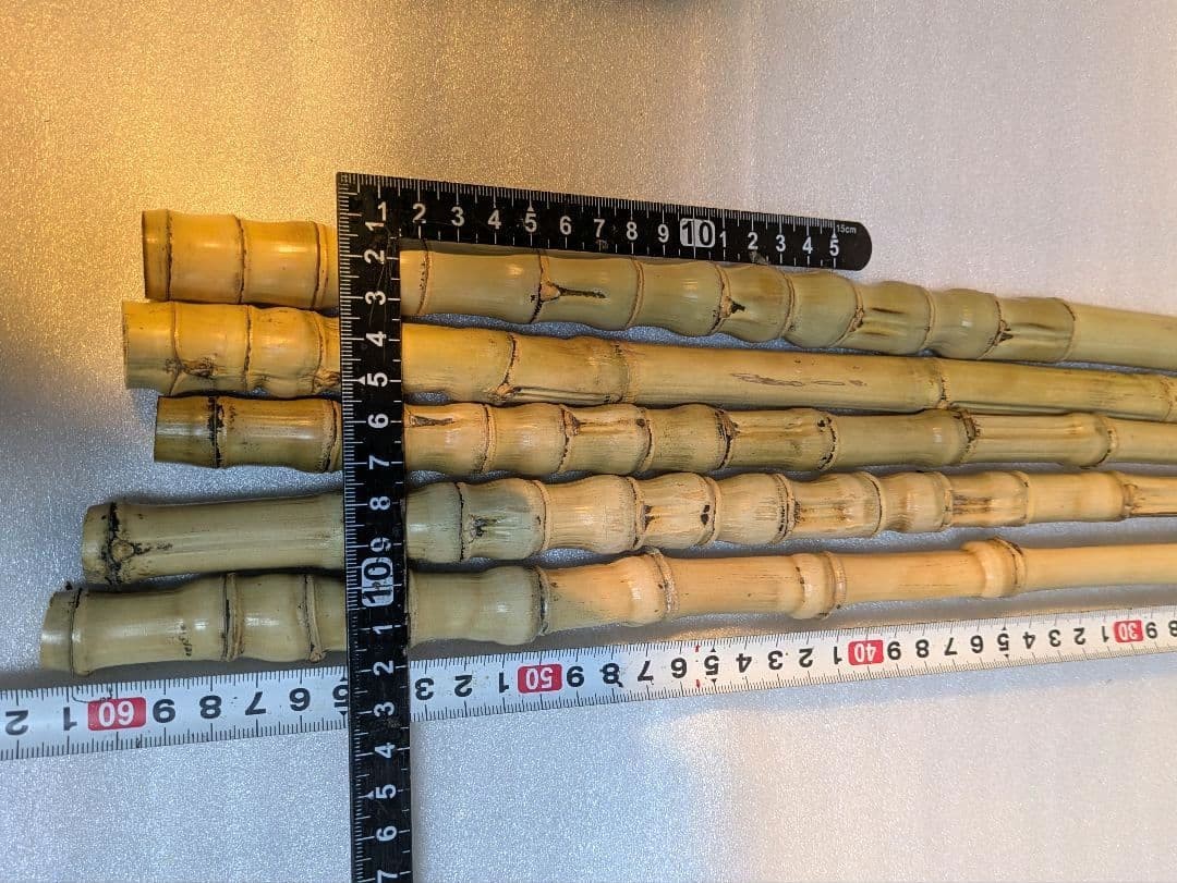Hotei Bamboo Sticks Craft Material 35-60cm Slim Natural Used