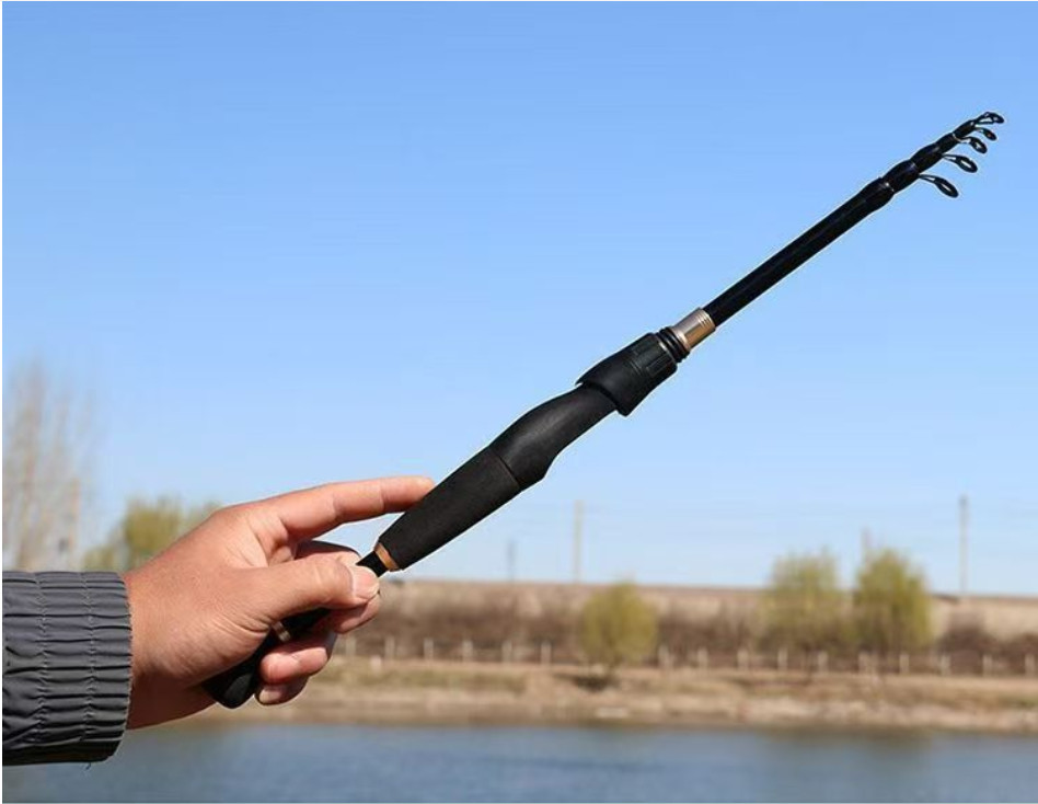 Ultra-Light Fishing Rod Carbon Fiber Spinning Casting Pole Handle Telescopic Sea