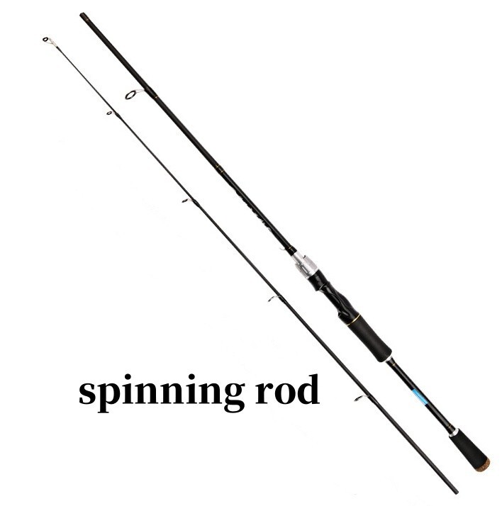 1.65M/1.8M Carbon Fiber Fishing Rod Spinning Casting Fishing Rod Pole 2 Sections