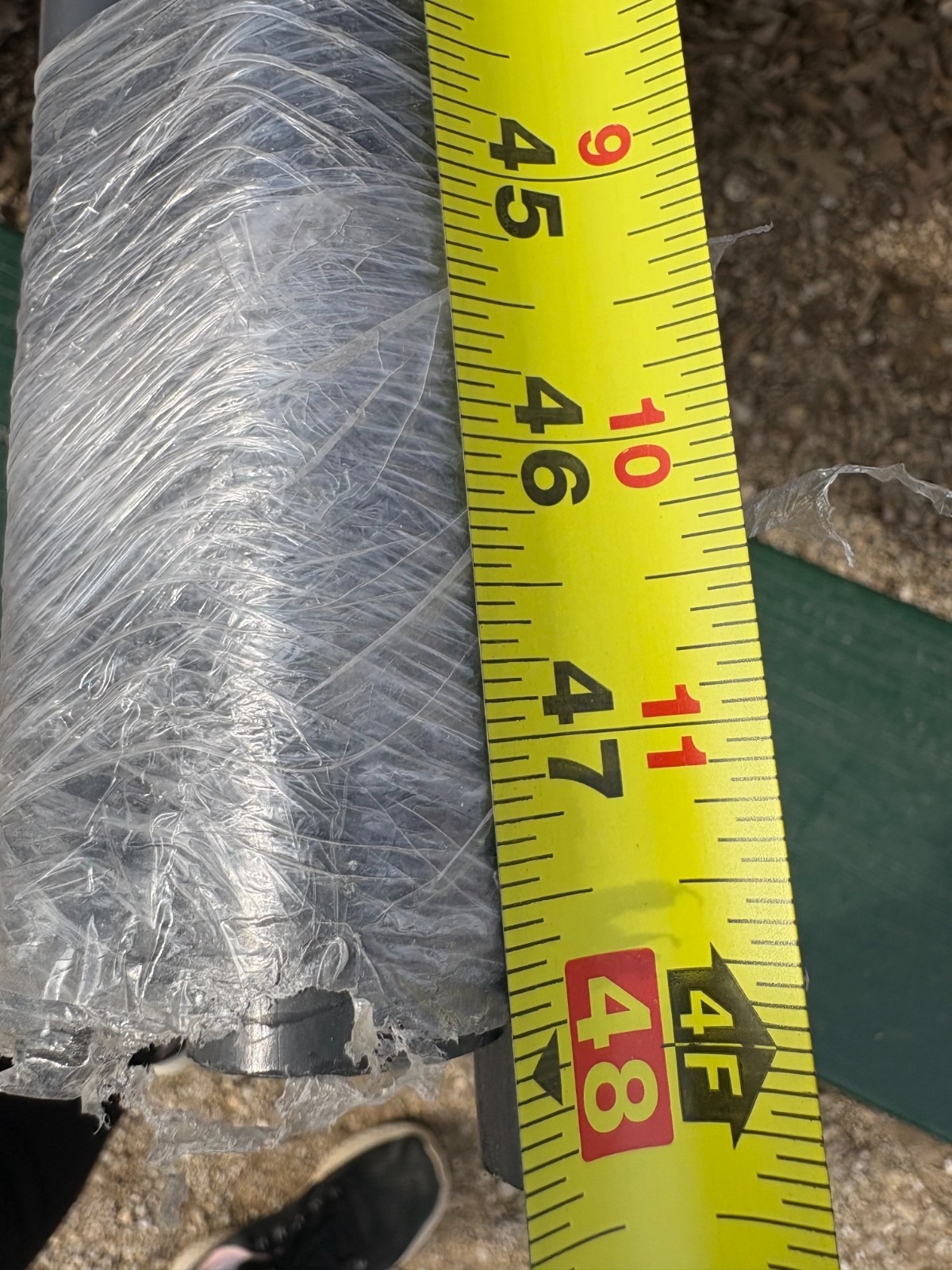 Fiber Rod: 1 in Overall Dia, 4 ft Overall Lg, Gray color 0°F to 180°F Lot of 4