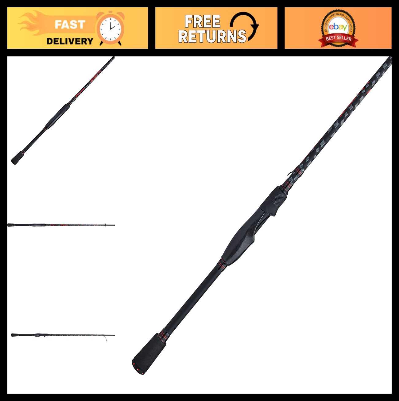 Lightweight Spinning Fishing Rod – Durable, Sensitive, Perfect for Freshwater &