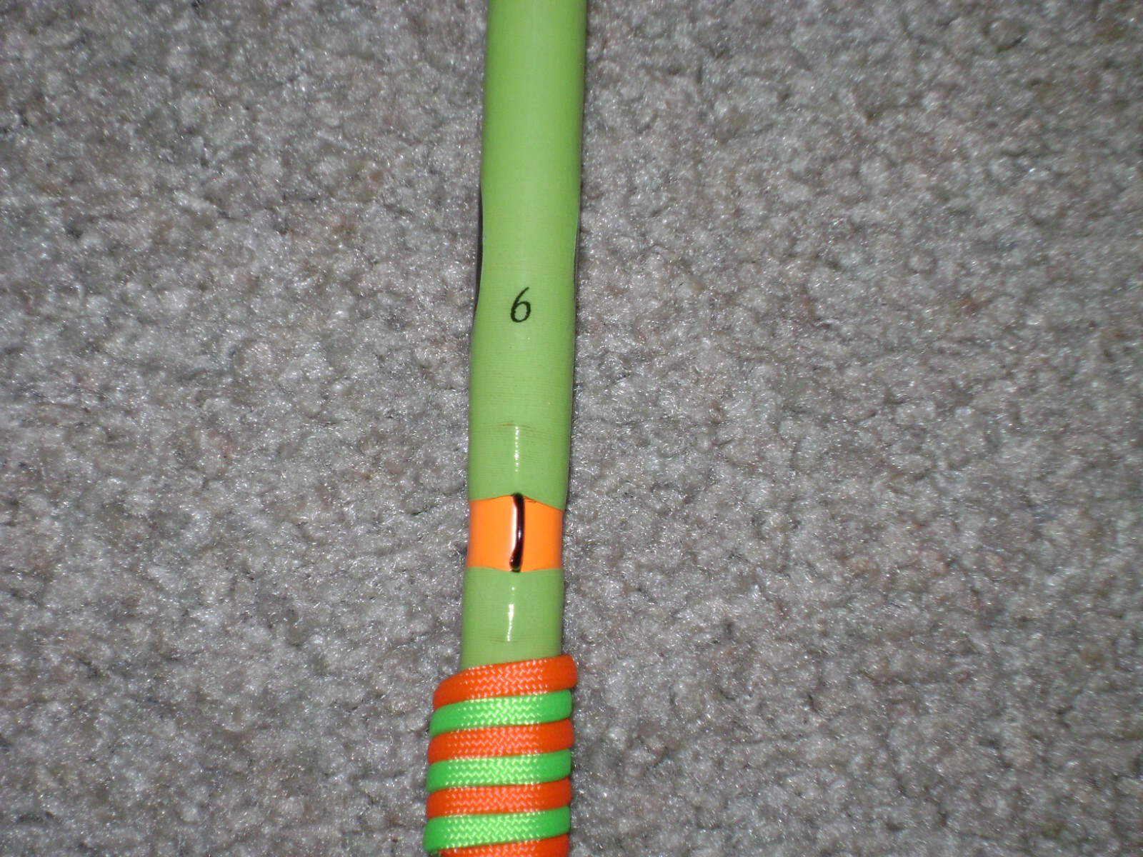 GLOW ROD MEAT HUNTER FLEX 6′ CAST -MADE IN USA -GLOWS ORANGE UNDER BLACK LIGHT !