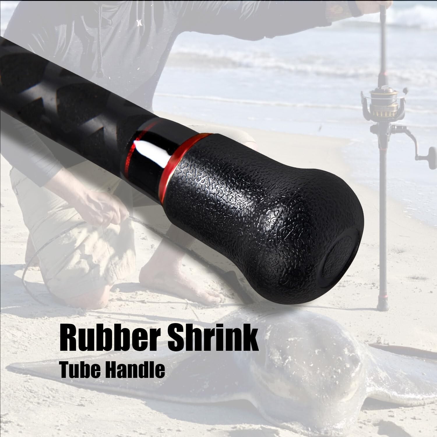 Lightweight 11ft Surf Spinning Fishing Rod with Non-Slip Handle & Durable Guides
