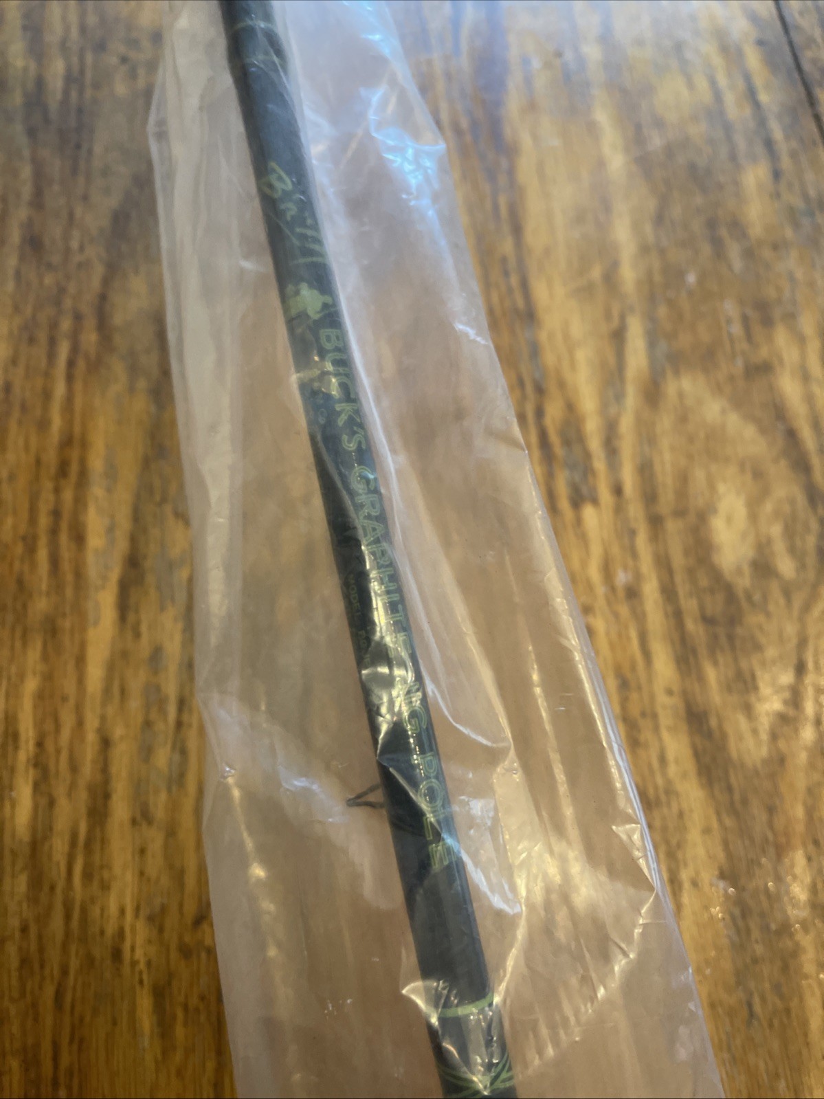 B’n’M 2 Piece Bucks Graphite Jig Pole (12-Feet) Model BGJP 122 2 Pc Blk Grn Nos