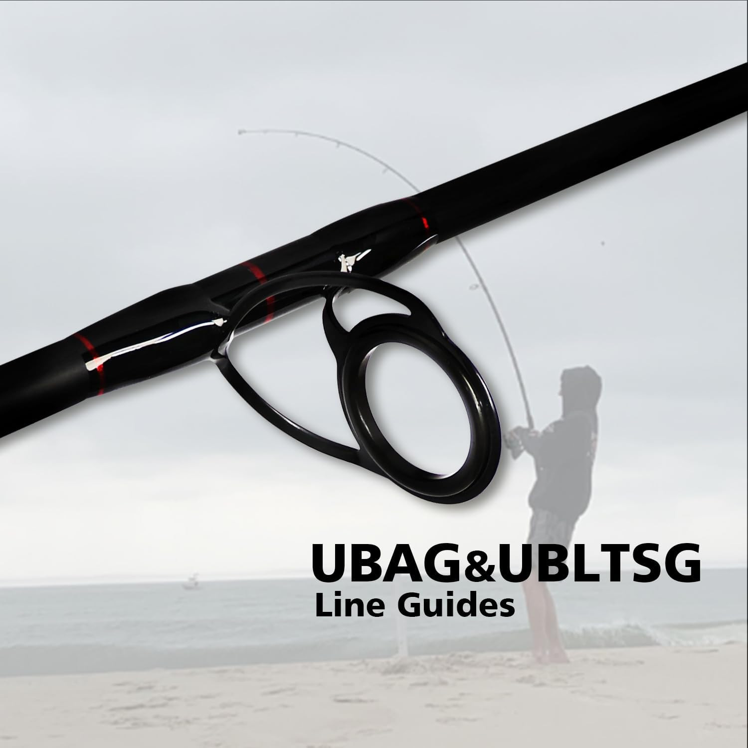 Surf Spinning Fishing Rod 2-Piece Graphite Travel Fishing Rod(12 Feet & 10 Feet)