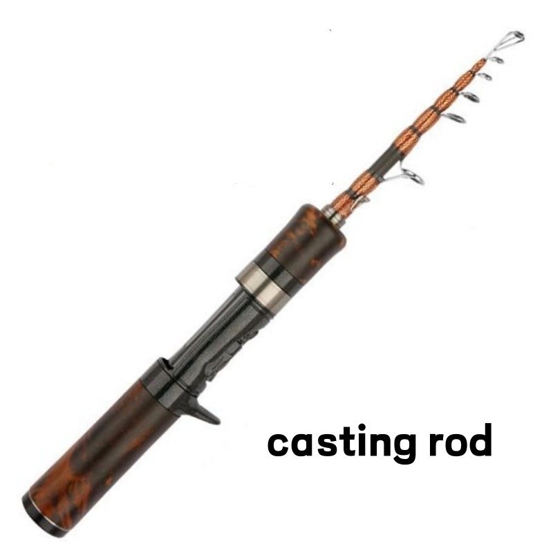 Spinning Rod 5ft 6ft Telescopic Rod Carbon Fast Travel Trout Rod Casting